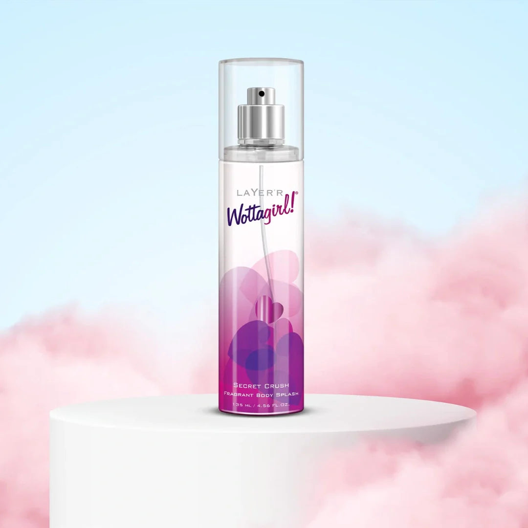Layer'r Wottagirl Secret Crush Body Splash Spray For Women - 135ml (Pack of 3)