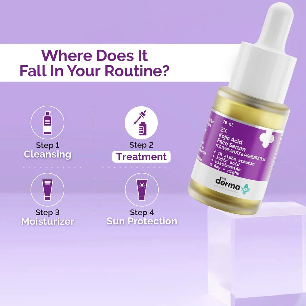 The Derma Co 2% Kojic Acid Face Serum I With 1% Alpha Arbutin & Niacinamide I All Skin types( 10ml)