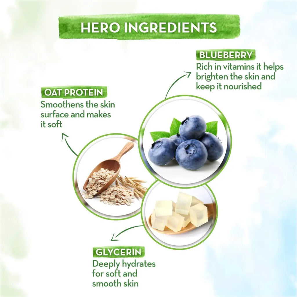 Brave Blueberry Body Wash For Kids with Blueberry and Oat Protein - 300 ml