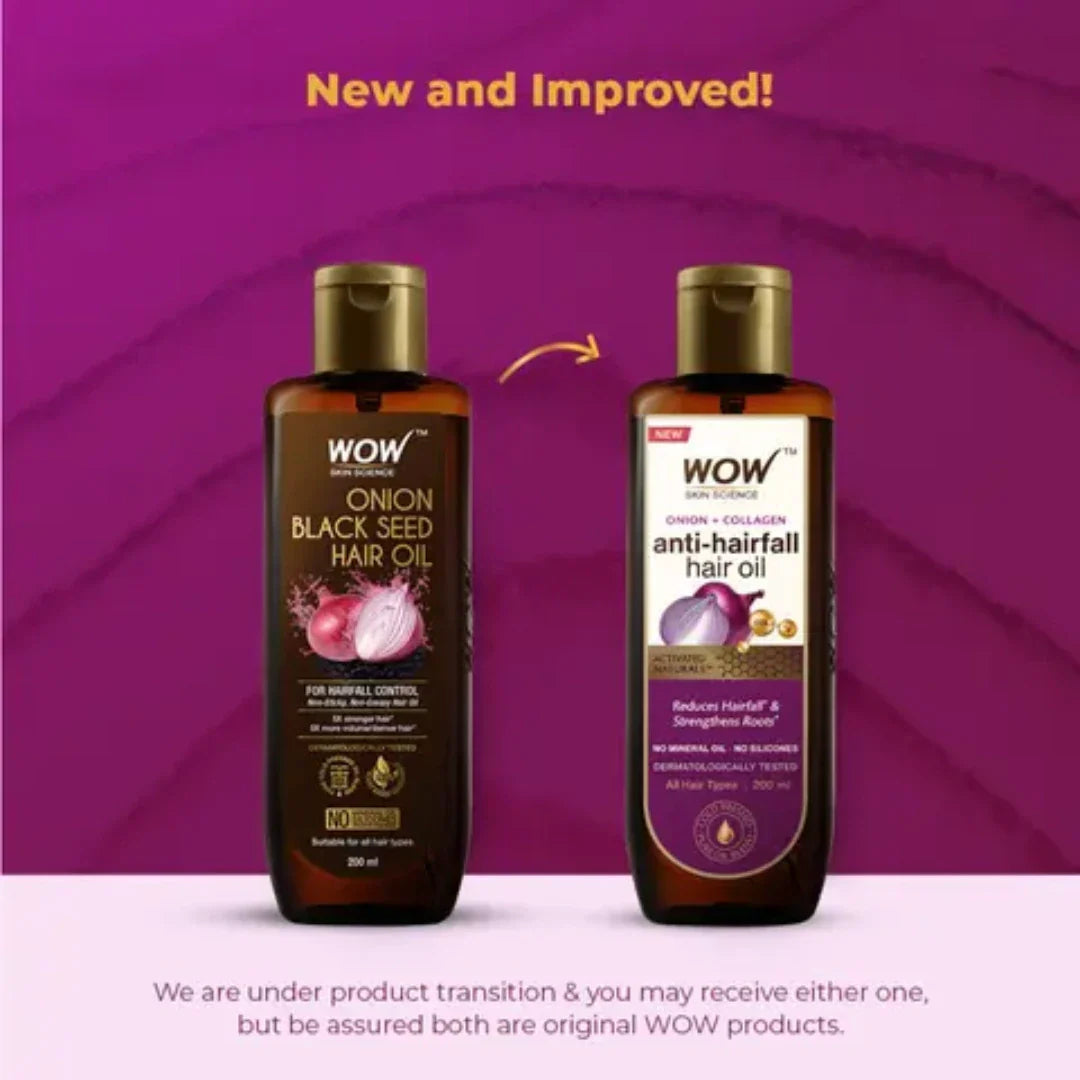 WOW SKIN SCIENCE Onion Black Seed Hair Oil (200ml)