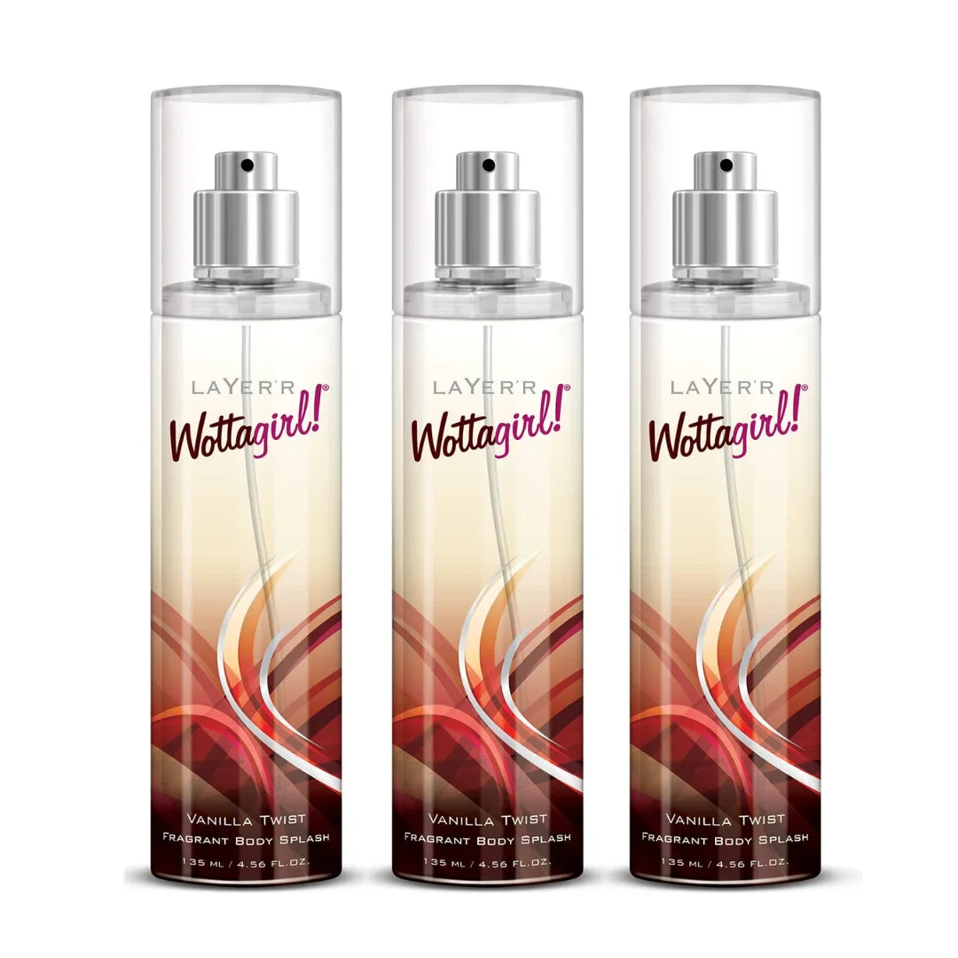 Layer'r Wottagirl Vanilla Twist Body Splash Spray For Women (135ml)