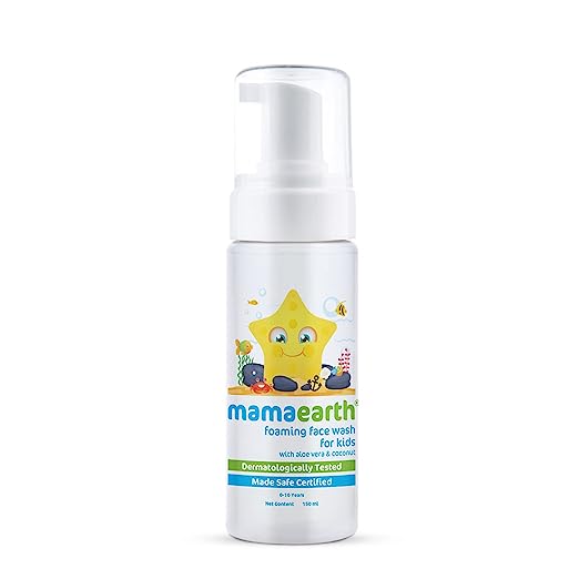 Mamaearth Foaming Face Wash For Kids With Aloe Vera & Coconut For Gentle Cleansing- 150 ml