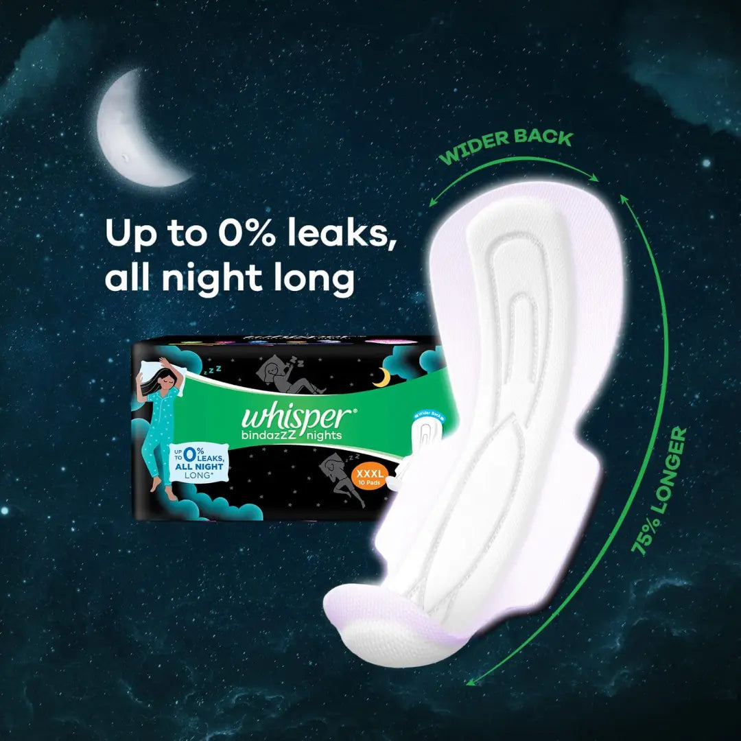 Whisper Bindazzz Nights Sanitary Pads(20XXXL)