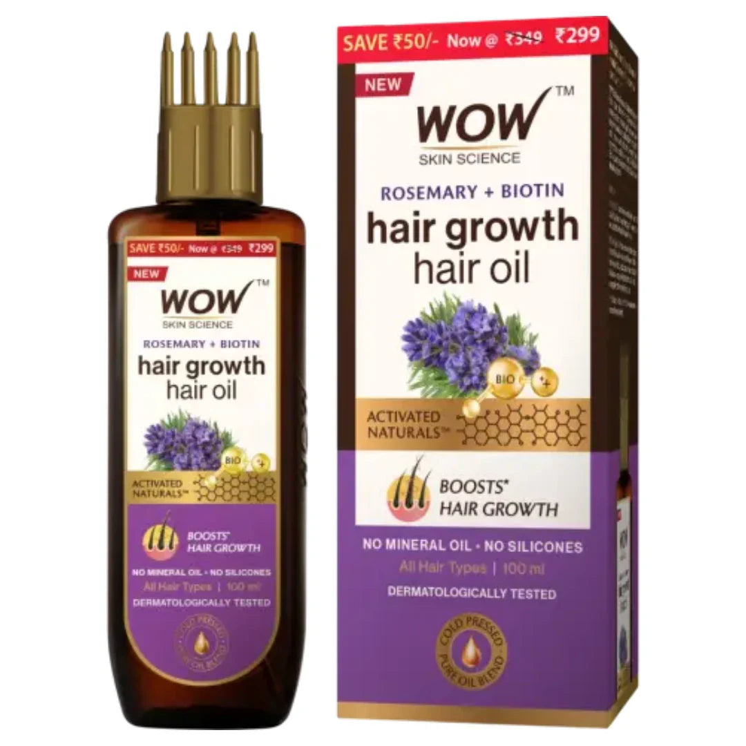 Wow Rosemary Hair Growth Oil To Control Hair Fall (100ml)