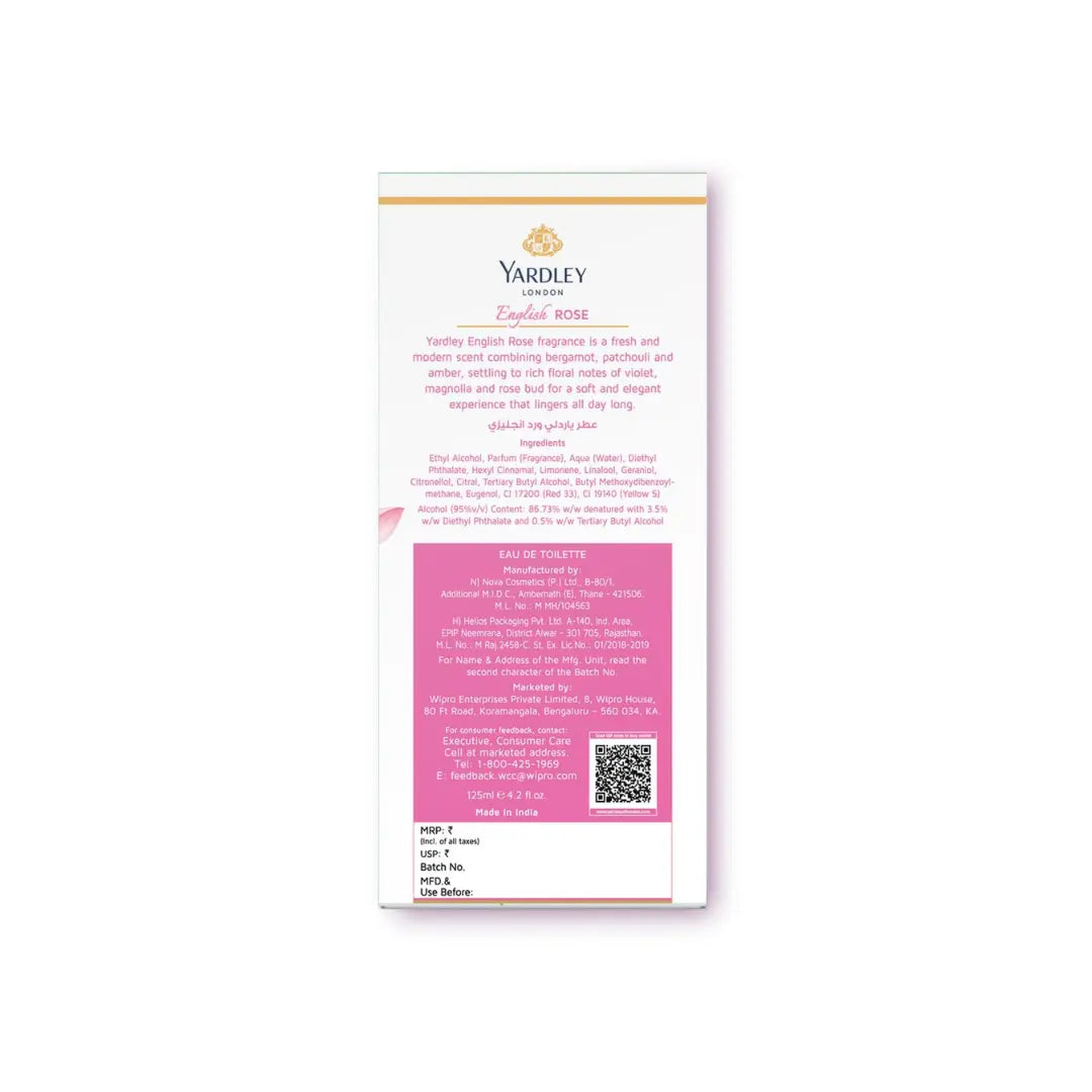 Yardley Women London English Rose Edt Liquid (125ml)