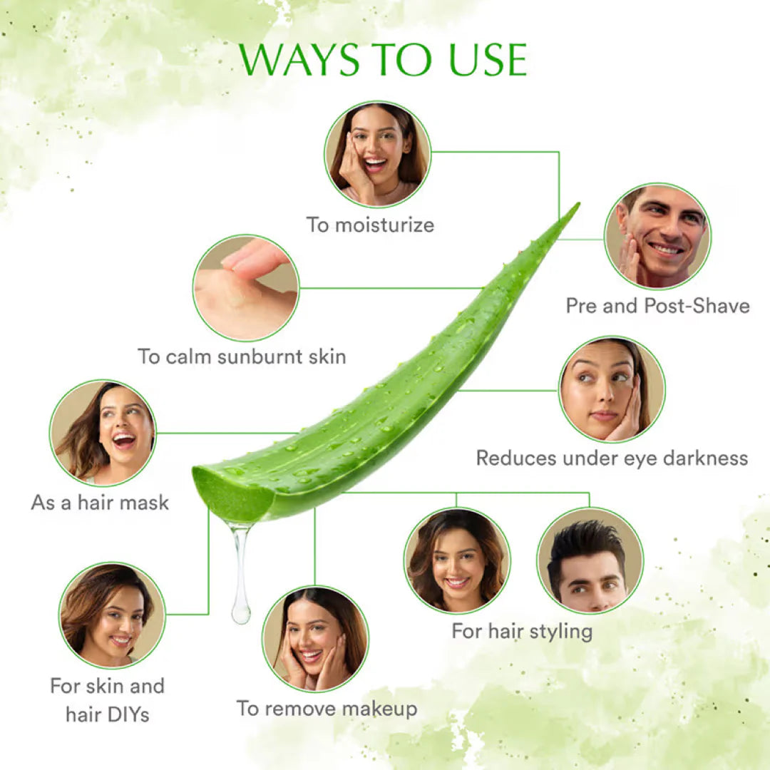 WOW Skin Science Aloe Vera Gel for Face, Skin and Hair -For Both Men and Women