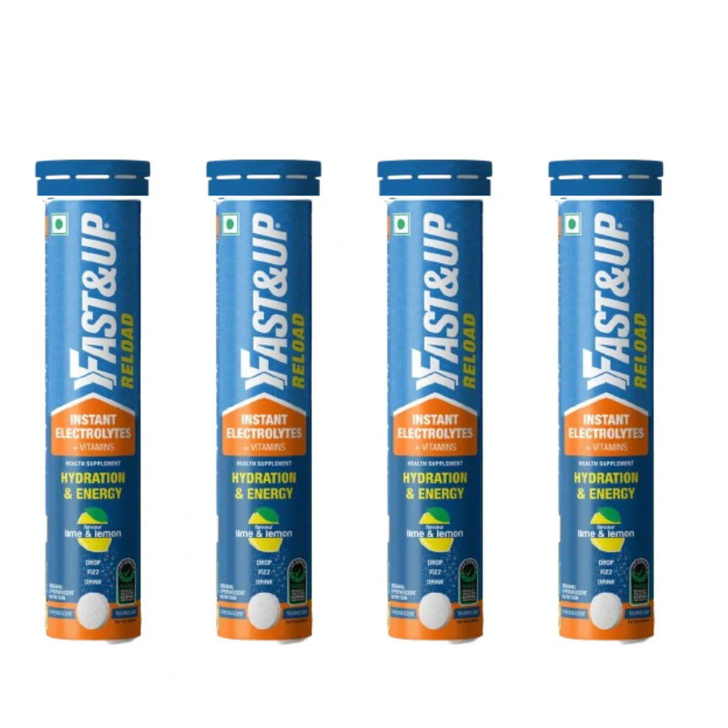Fast&Up Reload (5 Litres) Low Sugar energy drink for Instant Hydration- 20 (pack of 4)