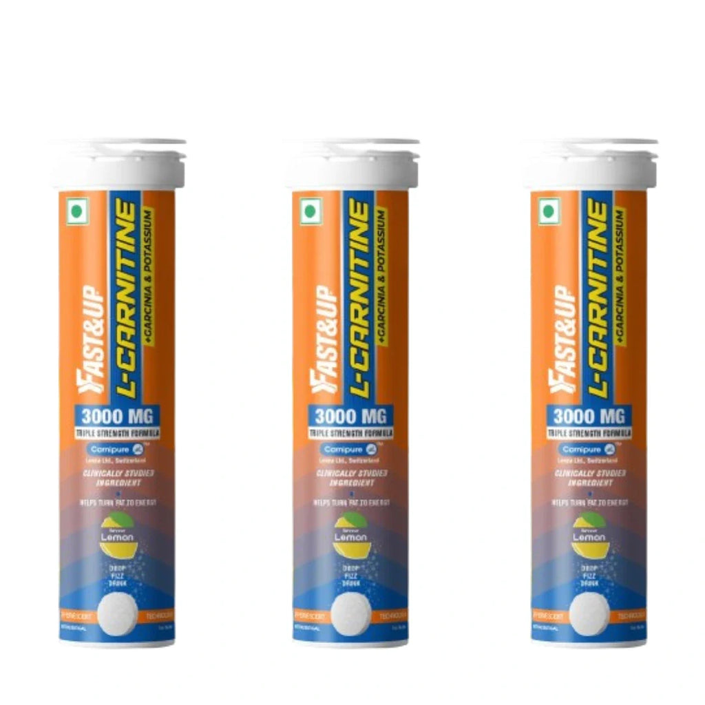 FAST&UP L-CARNITINE 3000 MG - Helps convert fat into energy, ADVANCED TRIPLE ACTION FORMULA (pack of 3)