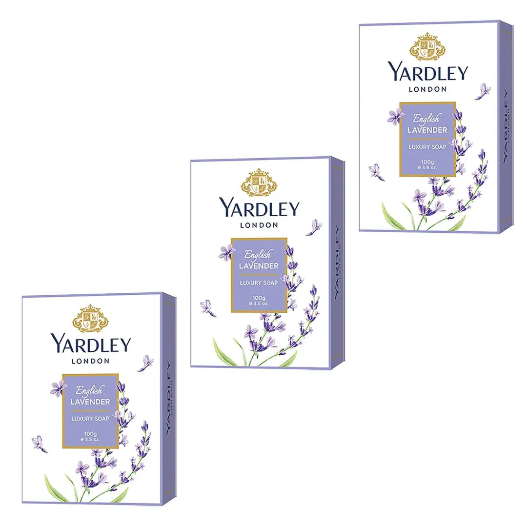 Yardley London English Lavender Luxury Soap| Daily Bathing Soap For Women100g Each (Pack of 3)