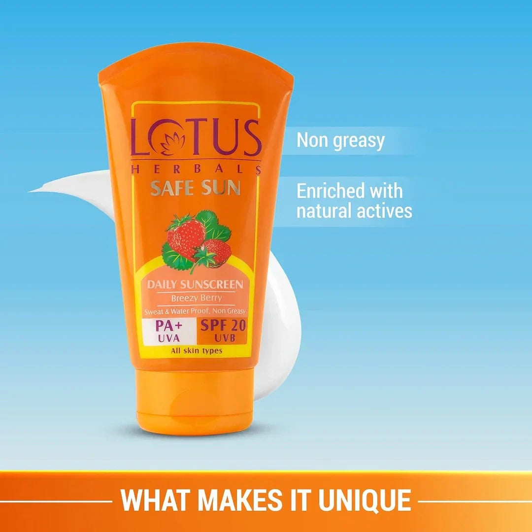  Lotus Herbals Safe Sun Block Cream Spf 20, 100g