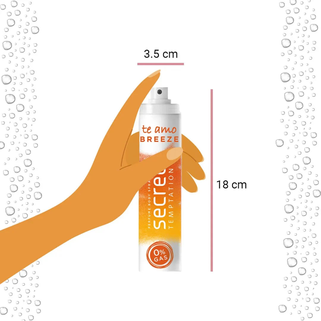 Secret Temptation Te Amo Aqua Perfume Body Spray for Women (120ml)