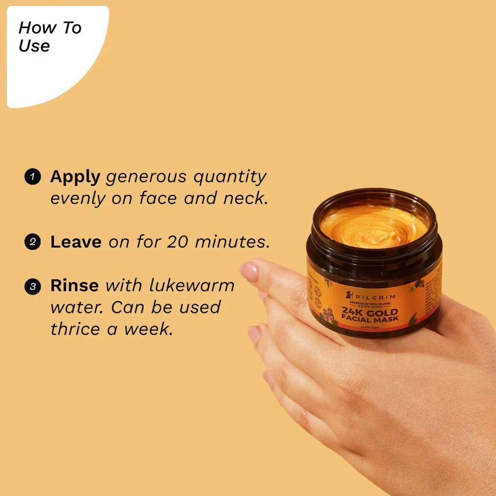 Pilgrim 24K Gold Facial Mask for Glowing & Radiant Skin Depigmentation (50)