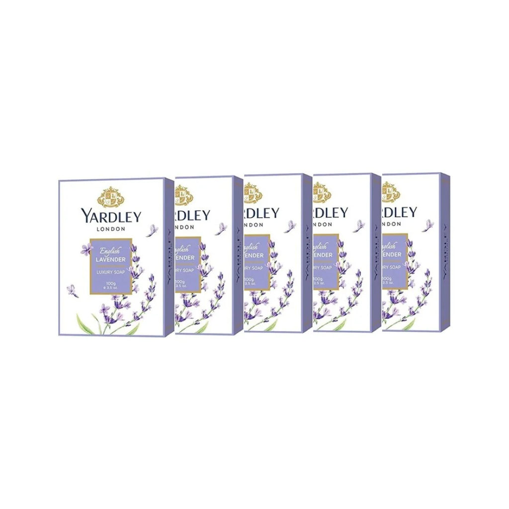 Yardley London English Lavender Luxury Soap,100g - Pack of 5